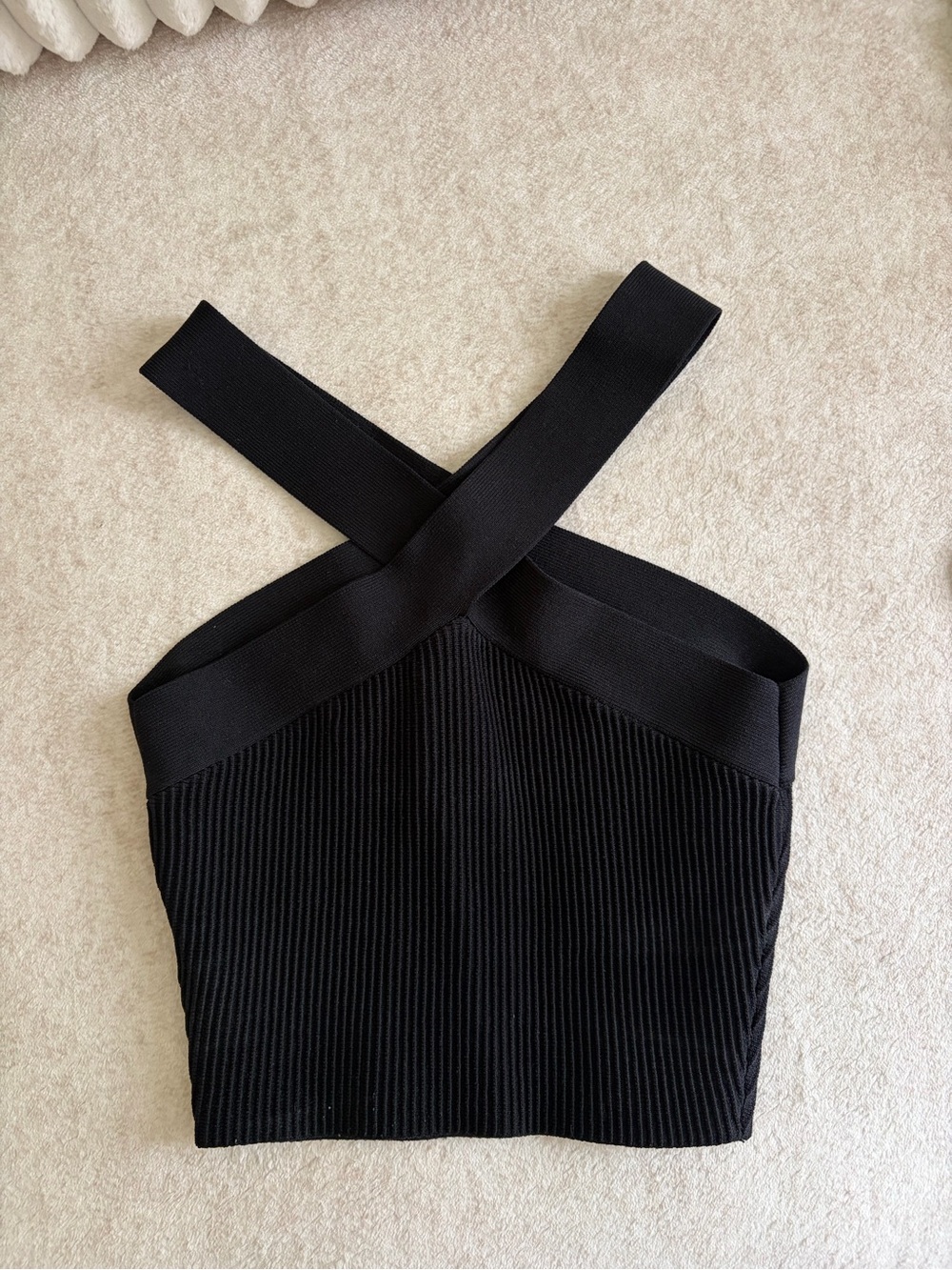 Aritzia Ribbed Cross-Strap Top